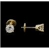 Image 2 : 1.50 ctw Diamond Stud Earrings - 14KT Yellow Gold