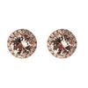 Image 1 : 3.36 ctw Morganite and Diamond Earrings - 14KT Rose Gold