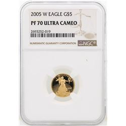 2005-W NGC PF70 Ultra Cameo $5 Eagle Gold Coin