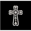 Image 1 : 1.41 ctw Diamond Cross Pendant - 18KT White Gold