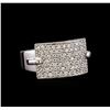 Image 1 : 14KT White Gold 0.92 ctw Diamond Ring
