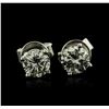 Image 1 : 14KT White Gold 0.63 ctw Diamond Stud Earrings