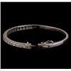 Image 3 : 14KT White Gold 3.16 ctw Diamond Bangle Bracelet
