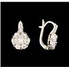 Image 2 : 14KT White Gold 2.31 ctw Diamond Earrings