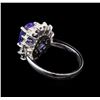Image 3 : 14KT White Gold 3.07 ctw Tanzanite, Sapphire and Diamond Ring