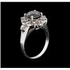 Image 3 : 3.17 ctw Fancy Black Diamond Ring - 14KT White Gold