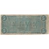 Image 2 : 1864 $5 Confederate States of America Bank Note