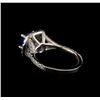 Image 3 : 14KT White Gold 1.25 ctw Tanzanite and Diamond Ring