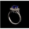 Image 4 : 14KT White Gold 1.25 ctw Tanzanite and Diamond Ring