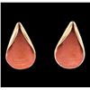Image 1 : Petal Design Post Earrings - Rose Gold Plated