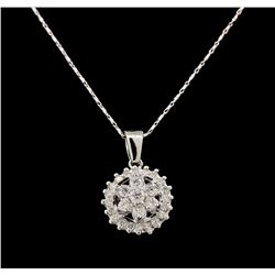 14KT White Gold 1.25 ctw Diamond Pendant With Chain