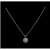 Image 2 : 14KT White Gold 1.25 ctw Diamond Pendant With Chain