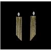 Image 1 : Dangle Crystal Teardrop Earrings - Gold Plated