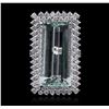 Image 2 : 14KT White Gold GIA Certified 37.30 ctw Aquamarine and Diamond Ring