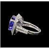 Image 3 : 18KT White Gold 5.22 ctw Tanzanite and Diamond Ring