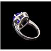 Image 3 : 14KT White Gold 4.18 ctw Tanzanite and Diamond Ring