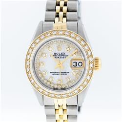 Rolex Two-Tone MOP String Diamond DateJust Ladies Watch