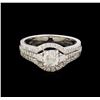 Image 2 : 14KT White Gold 0.88 ctw Diamond Ring