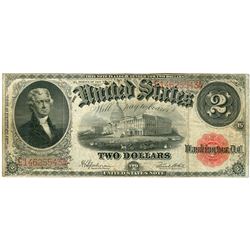 1917 $2 Legal Tender Bank Note Currency