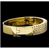 Image 2 : 4.20 ctw Diamond Bangle Bracelet - 14KT Yellow Gold