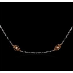 James Kurk 0.50 ctw Diamond Necklace - 14KT Two-Tone Gold