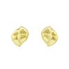 Image 1 : Leaf Shaped Stud Earrings - Gold Plated