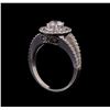 Image 4 : 14KT White Gold 1.12 ctw Diamond Ring
