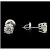 Image 2 : 1.53 ctw Diamond Stud Earrings - 14KT White Gold