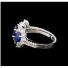 Image 3 : 14KT White Gold 3.00 ctw Sapphire and Diamond Ring