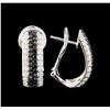 Image 2 : 1.30 ctw Fancy Black Diamond Earrings - 14KT White Gold