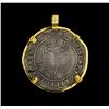 Image 2 : 18KT Yellow Gold Vintage Coin Pendant