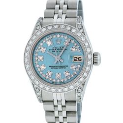 Rolex Stainless Steel VVS Diamond DateJust Ladies Watch