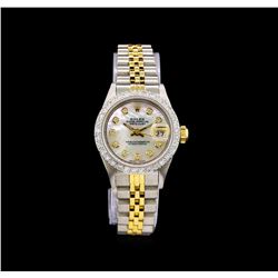 Rolex Two-Tone Diamond DateJust Ladies Watch