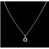 Image 2 : 2.56 ctw Fancy Black Diamond Pendant With Chain - 14KT White Gold