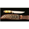 Image 2 : Custom Knife with Antler Inlaid Handle