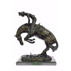20 LBS Bronze sculpture "Rattle Snake" Cowboy Western Horse (18"X16")