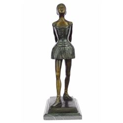 12 LBS Tribute To Degas Little Ballerina Bronze Sculpture (21"X8")