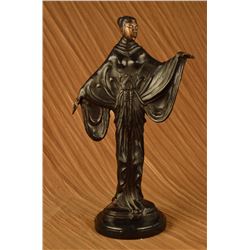 12 LBS Museum Quality Hot Cast Fashion Model Bronze Sculpture (19"X11")