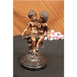 10 LBS Moreau Innocent Children Bronze Figure (13"X6")