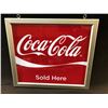 Image 1 : 1970'S STORE FRONT COCA COLA ILLUMINATED DOUBLE SIDED WINDOW SIGN