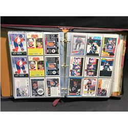 BINDER FULL OF WAYNE GRETZKY AND EDMONTON OILER CARDS AND MEMORABILIA