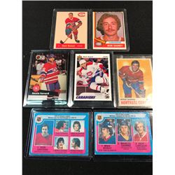 LOT OF MONTREAL CANADIEN VINTAGE CARDS INC: HENRI RICHARD, BOB GAINEY, SERGE SAVARD, DENIS SAVARD