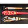 Image 3 : 3 KWA-GIULTH PADDLES BY ALERT BAY'S CHRIS 'TSAKIS' LINES (MEMBER OF THE HUNT FAMILY)