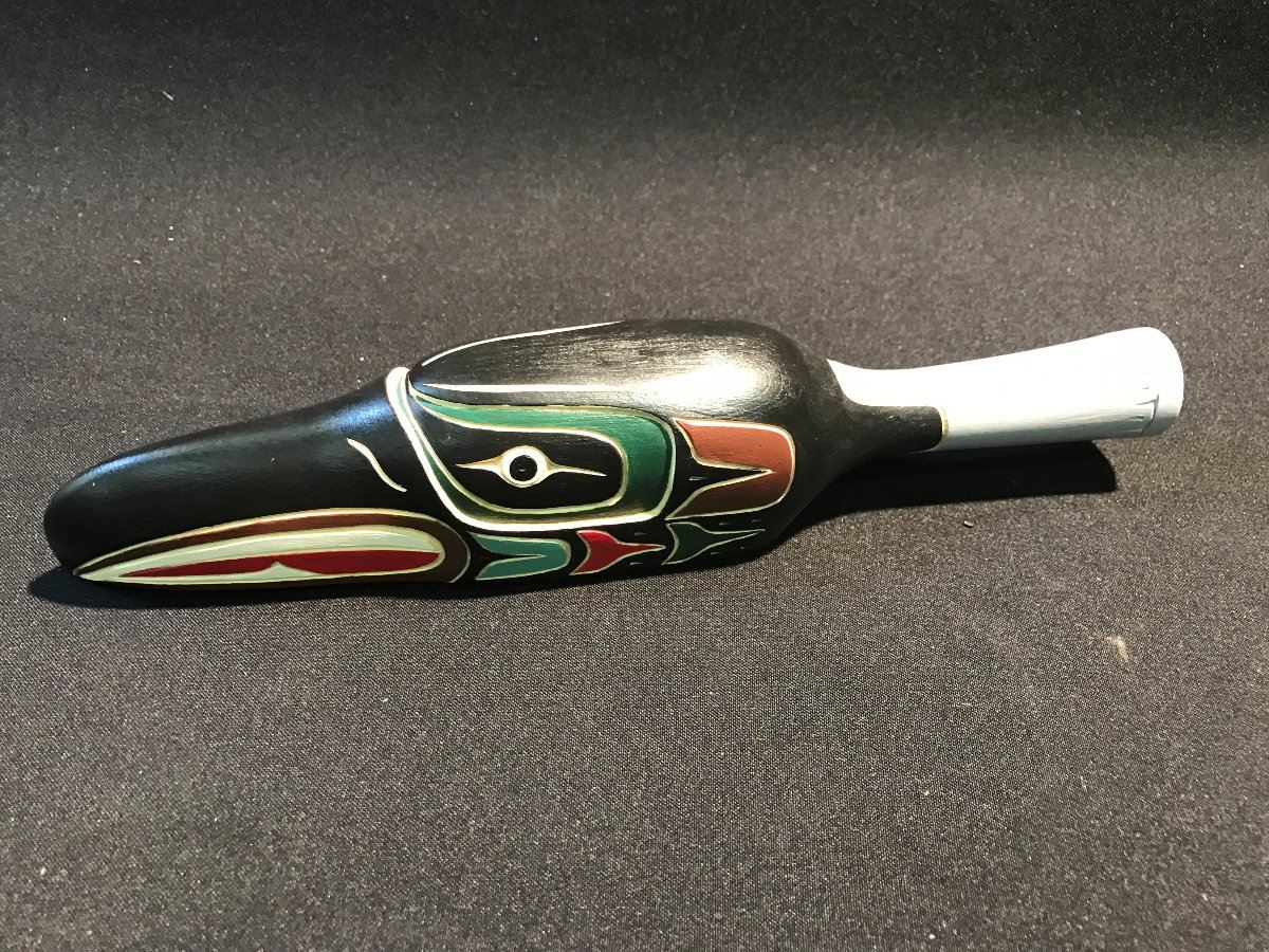 SET OF 4 RATTLES BY SQUAMISH NATION ARTIST GREG JOSEPH. INCLUDES ...