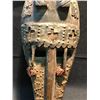 Image 2 : WEST AFRICAN (MALI) WOOD AND METAL MASK, MEASURES: 18.5" TALL X 6" WIDE