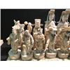 Image 8 : ASIAN THEME OVERSIZED CHESS SET WITH FIGURES RANGING FROM 8" TO 12" TALL.