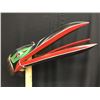 Image 1 : STRIKING RAVEN MASK BY NAMGIS NATION ARTIST HERMAN BRUCE SR. FROM ALERT BAY