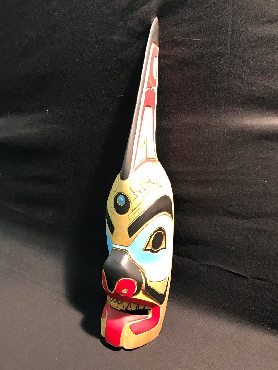 KILLER WHALE CHIEF MASK BY GITSKAN NATION'S RUPERT JEFFREY. MASK IS ...
