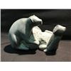 Image 1 : INUIT CARVED SOAPSTONE SCULPTURE 'INUIT AND ANIMALS' BY J. SIAKALUK OF HALL BEACH