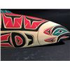 Image 2 : CARVED / PAINTED WALL MOUNT SALMON PANEL BY SQUAMISH NATION'S CHESTER JOSEPH